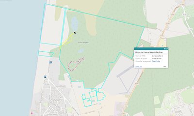 carte sentier des dunes de Berck