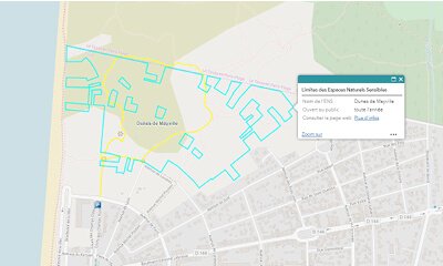 carte sentier des dunes de mayville